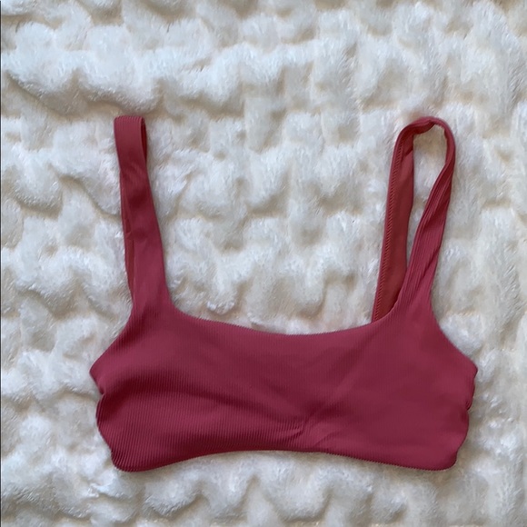 aerie Other - Aerie Wide Strap Scoop Ribbed Swim Top